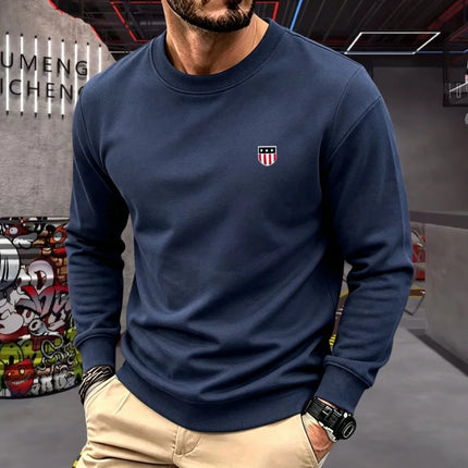 100% pure cotton high-end brand men's long sleeve polo shirt autumn winter fashionable luxury embroidery golf top casual T-shirt