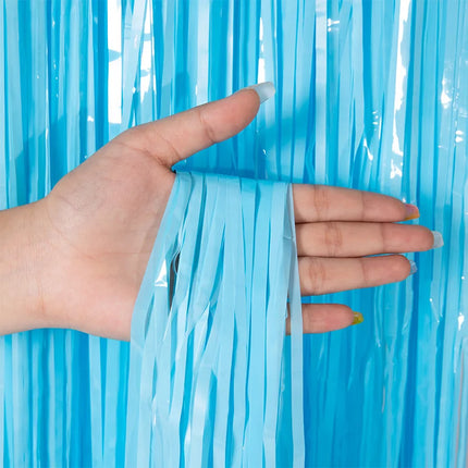 Cheap as a Party Metallic Tinsel Foil Fringe Curtains Backdrop for Birthday New Year Eve Party Photo Wedding Baby Shower Decor