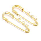 60mm 3 Loops 10pcs / gold