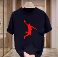 New Creative Luxury Men's High Quality Summer Printed Jordan T-shirt Cotton Casual Personality Y2K Children's Crewneck Top