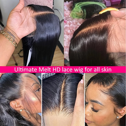13x6 HD Lace Front Wigs Straight Lace Front Wig 250% Density 13x4 Human Hair Glueless Wigs Natural Colors Reday To Wear on Sale