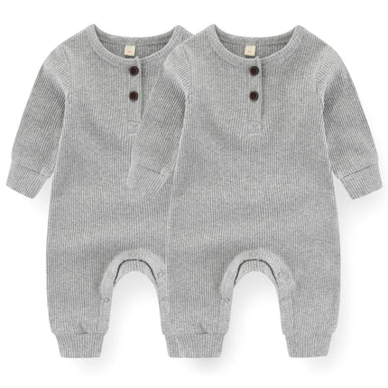 Unisex Rompers 2/3Pieces New Born Baby Girl Clothes Sets 0-24M Baby Boy Clothes Solid Color Zipper Cartoon Autumn Spring Bebes