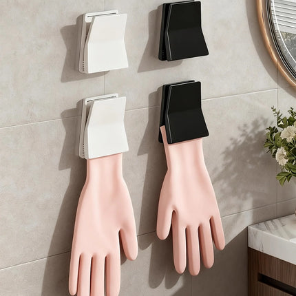 Kitchen Rubber Glove Holder Dishwashing Gloves Hook Rag Towel Clip Organizer Household Cleaning Hanger Rack Accessories