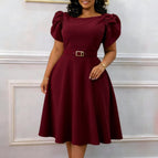 Wine Red Dress / XXXL