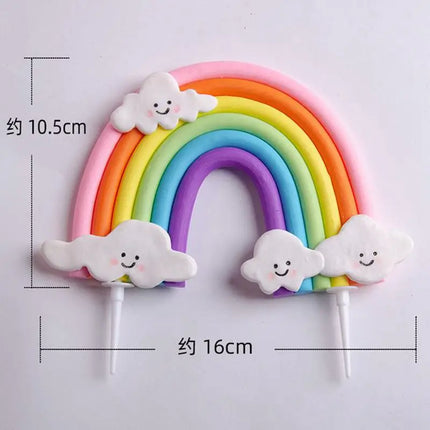 Rainbow Unicorn Cake Topper Birthday Cake Ornament Girl Unicorn Baby Shower 1st Birthday Party Kid Cake Dessert Christening Gift
