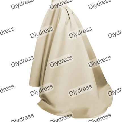 Women's High Low Elegant Prom Party Skirt A-Line Pleated Front Short Back Long Satin Skirt With Pockets For Evening Gown