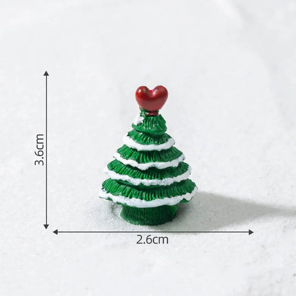 100pcs Wholesale Mini 3D Christmas Tree Resin Charms DIY for Keychain Jewelry Home Desktop Oranment Dollhouse Accessories