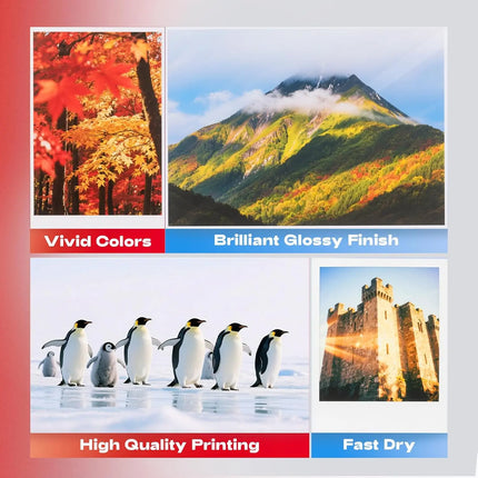 A4 Double Sided Glossy Photo Paper 200gsm for Inkjet Printer&Dye ink,Instant Dry & Water Resistant,Perfect for Photo ,Brochure