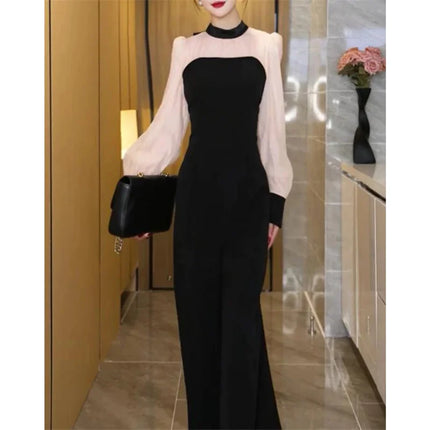 2025 Spring New Fashionable Long Sleeve Jumpsuit With Elegant and Stylish Style Featuring a Slim Waist a Wide Leg Suit for Women