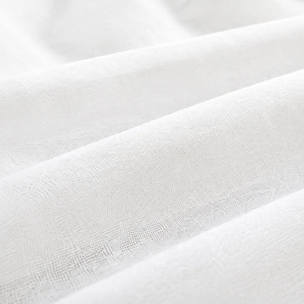 White Sheer Curtains 2 Panels Rod Pocket Light Filtering Voile Window Drapes Privacy Voile Panels for Living Room Bedroom