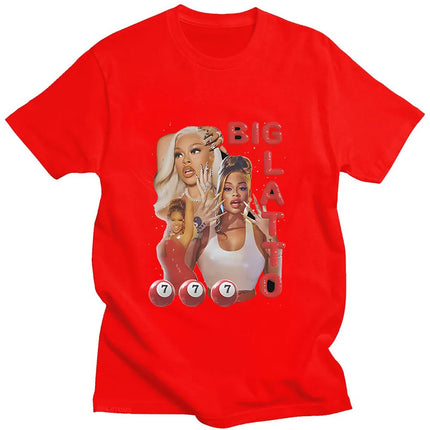 Latto T-shirt Graphic Printing High Quality Aesthetic Tee-shirt Short Sleeve Cotton Gothic Tshirt Ropa Mujer Vintage O-neck Tops