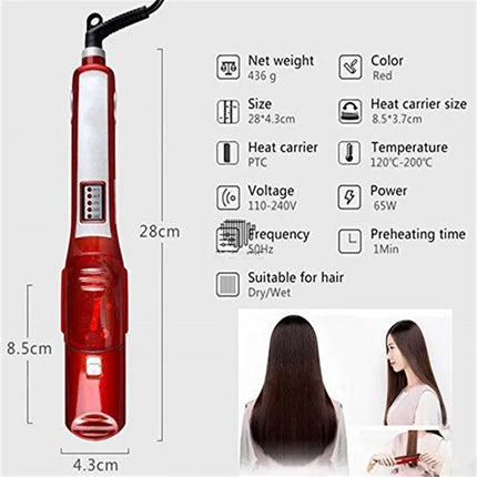 Portable electric ceramic liquid crystal display two-in-one steam hair dryer with multiple temperature control, suitable for both home and travel use