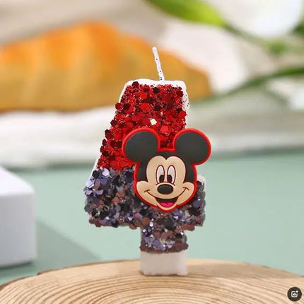 Hot Mickey Minnie Mouse  CandleHappy Birthday Number 0-9 Candles Cartoon Cake Cupcake Topper Party Decoration Supplies DIY Gifts