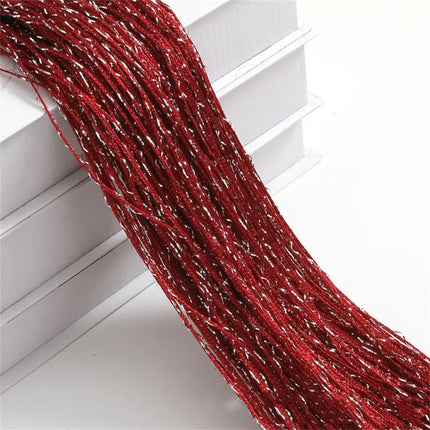 2*1M Tassel Window Curtains Shining Screen Panel Hanging Beaded Curtains Glitter String Curtain Door Fly Screen Party Decoration