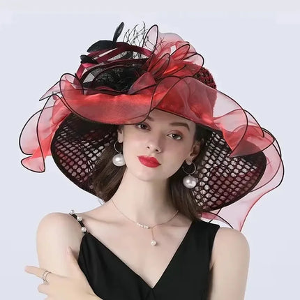 2025 Lady Derby Dress Church Cloche Hat Bow Bucket Wedding Bowler Caps for Party Performance
