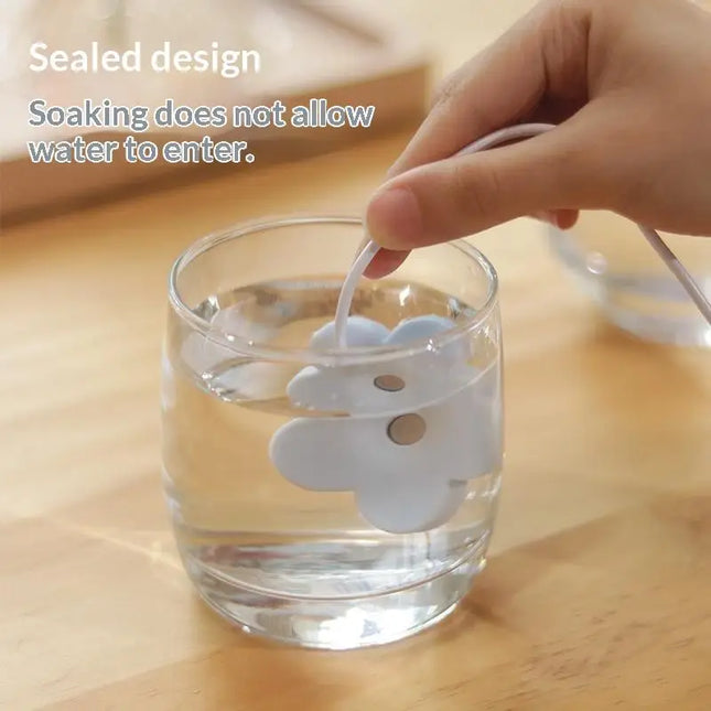 Portable Mini Floral Humidifier Low Noise Auto Power Off Desktop Humidifier For Home Office Bedroom