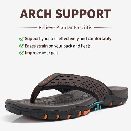 Men's Sport Flip Flops Casual Comfortable Sandals Outdoor Slipper with Anti-Slip Soft Sole Massage Feature for Slip-On Convenience