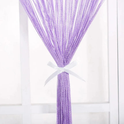 100x200cm Thread Curtains Screen Ribbon String Divider Blind for Living Room Door Wall Window Panel Tassel Curtain