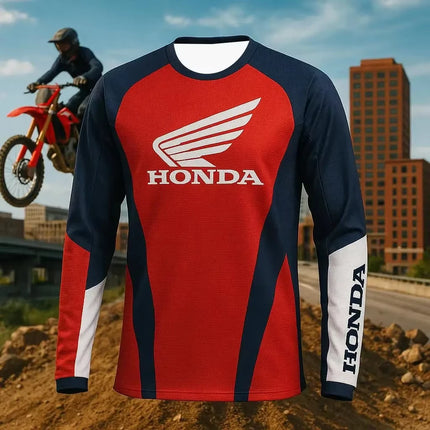 Kids/Adult Honda 2026 Summer New Off-Road Motorcycle Riding T-Shirt Breathable Sportswear Men and Women Riding Clothes