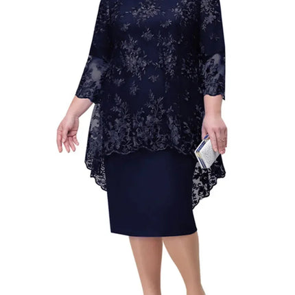 2026 Women's Summer Plus Size Party Dress for Wedding Guest Luxury Elegant Lace Floral Prom Bodycon Chub Women's Maxi Dresses