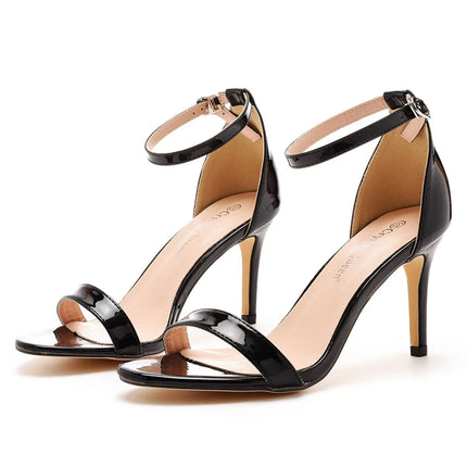 Women's Sandals Summer High Heels Fashion Open Toe Sandals Buckle Banquet Party Shoes Sexy Thin Heels Wedding Shoes Size 43