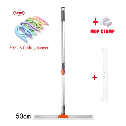 2 in 1 Floor Squeegee Multifunctional Can Adjust 180° Rotating Broom Window for Home Bathroom Concrete Tile Floor Scrape