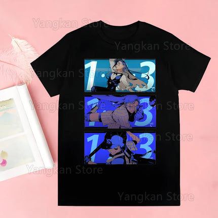 Ado Tshirt Printed Unisex Short Sleeve T Shirt Cool Cartoon Casual T-shirt Streetwear Tops