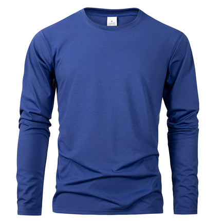 Men's Long Sleeve T Shirts Casual Round Neck Moisture Wicking Tees Male Tops Sports comfortable versatile Men's T-shirts
