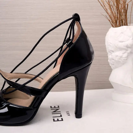 ORCHALISA 2025 Summer Sandals Women Sexy Stiletto Shoes Buckle Strap Knee High Fashion Party Shoes Big Size 40 41 42 43 44 45