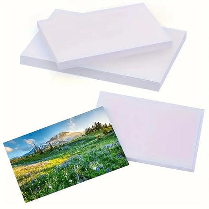 HUSPER A4 100 Sheets 115GSM Size (210×297mm) for Printer Picture Printer Paper Glossy White Photo Quality Printer Paper