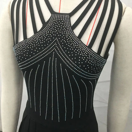 Mandylandy Wide Leg Jumpsuit Waist Diamond Sleeveless Solid Color Rompers Summer Jumpsuits Women O-neck Straight Pants Jumpsuits