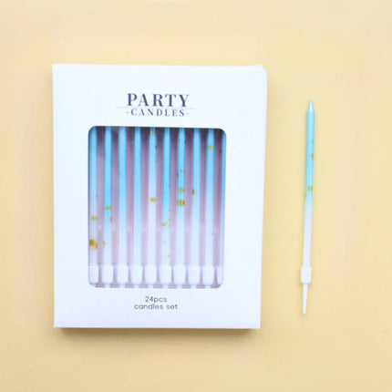 24/48 Pieces Birthday Candles, Candy Color Birthday Party Photo Props, Rainbow Cake Decorations, Anniversary CakeCandles
