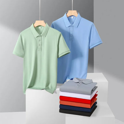Summer Pure Cotton Short-Sleeved T-Shirt Polo Shirt for Men's and Women's Custom Printed Logo Embroidered Logo