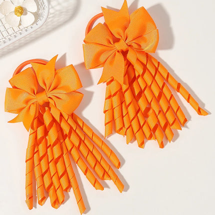 2pcs Girls' Bow Tassel Headband  for Children Babies Girls Parties Dances Ponytails Fixed Hair Accessories Baby Hair Accessories