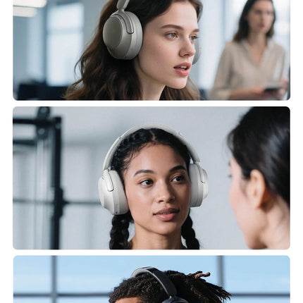 QCY H3S Over Ear Headphone Hi-Res LDAC Spatial Sound Headset H3S -56dB Adaptive ANC Wireless Earphone Bluetooth 6.0 102Hrs