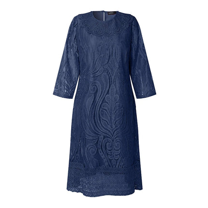 2026 ZANZEA Women 3/4 Sleeve Lace Patchwork Sundress Spring Summer Dress Elegant Work Dresses Stylish A Line Party Vestido Robe