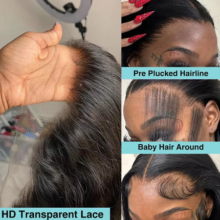 250% Density Straight Wear And Go Glueless Bob Wig For Women Ready To Go Human Hair Wigs 13x4 Lace Closure Wig Human Hair