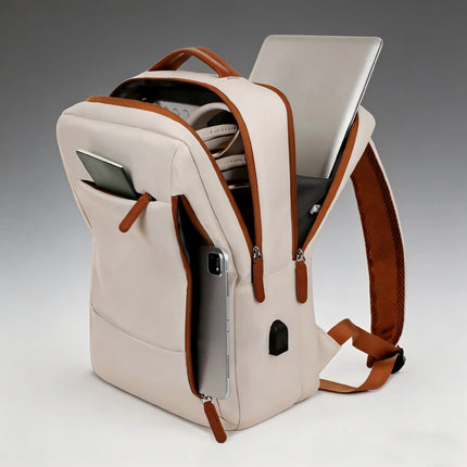 OGEHUAFEE Lightweight Fashion Commuter Computer Backpack, Multi Layer Business Travel Backpack, High Quality Nylon Backpack