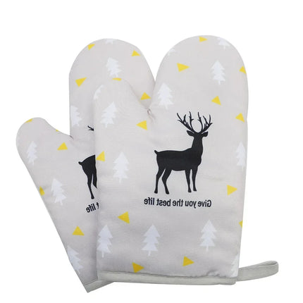 GIANXI Microwave Mitts Gloves Heat Resistant Anti-scald Insulation Non-slip Kitchen Tools Oven Mitts Baking Accessories
