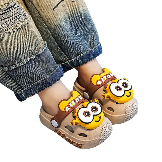 2026 Children's Slippers Cute Cartoon Girls Boys with Soft Soles Baby Bags Perforated Shoes Home and Baby Sandals