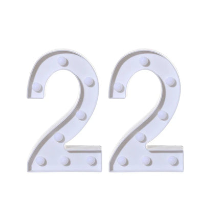 2Pcs Number 16 18 21 30 Led Light String Happy Birthday Party Decoration Wedding Anniversary Adult Birthday Party Gift Light Led