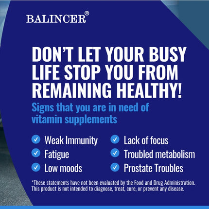 Men's Daily Multivitamin, Vitamins & Minerals, Daily Nutrition, Digestion, Brain, Skin Health, Immunity & Energy Support