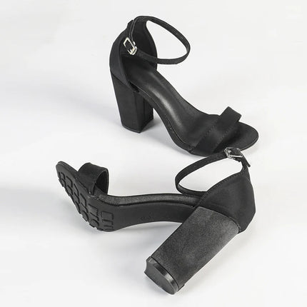 Liyke Summer Black Green Ankle Buckle Strap Gladiator Sandal Women Fashion Open Toe Big Size 46 Ladies Shoe High Heels Sandalias