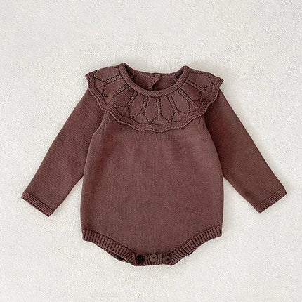 2025 New Autumn 0-24M Newborn Baby Boys Girls Knitted Jumpsuit Sleeveless Solid Color Overalls Toddler Baby Girl Knitted Romper