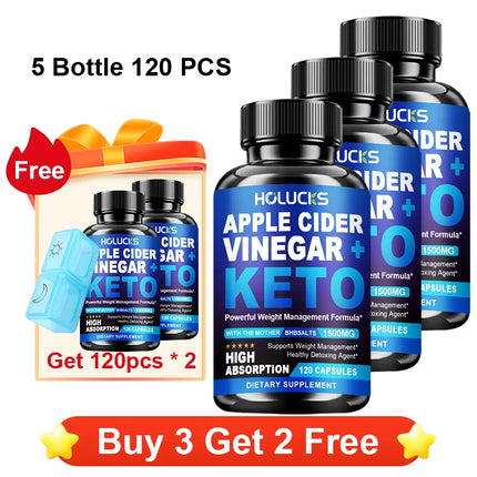 Keto ACV 1500mg Supplement, with Apple Cider Vinegar & GoBHB, for Metabolism & Gut Microbiome Health, Beautify Skin, Vitality