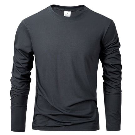 Men's Long Sleeve T Shirts Casual Round Neck Moisture Wicking Tees Male Tops Sports comfortable versatile Men's T-shirts