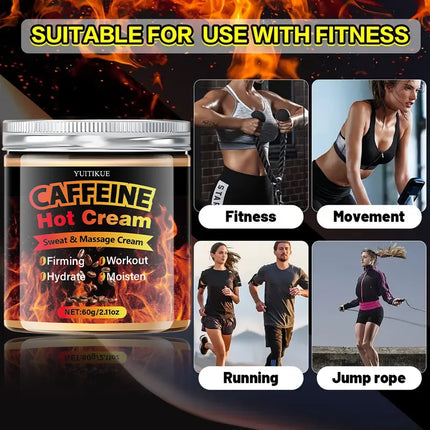 60g Caffeine Thermal Massage Moisturizing and Firming Moisturizing Cream for Face and Body, Ideal Exercise, Enhanced Moisturizin