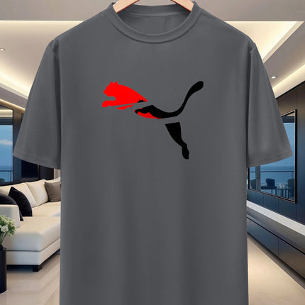 Best-selling versatile summer men's short-sleeved shirt. Sporty and casual. Fashionable round-neck half-sleeve top. Trendy.