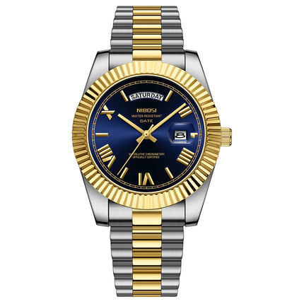NIBOSI Fashion Men Watches Top Brand Luxury Wristwatch Day Date Miyota Quartz Watch Men Waterproof Steel Male Clock Reloj Hombre