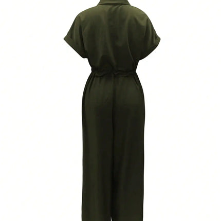 Women's Casual Solid Color Minimalist Basic Jumpsuit